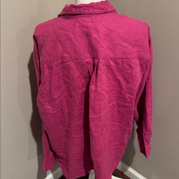 Athleta Retreat Linen Linen Button Down top. XL - Picture 8 of 14